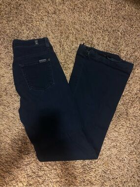 7 For All Mankind Deep Navy Wide-Leg Jeans